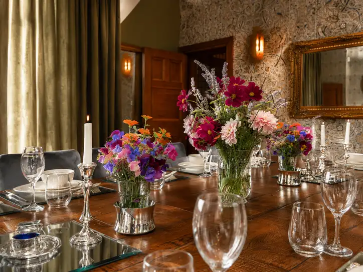 Dining and shared space inside The Old Rectory